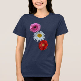 カラフルミックスフラワーデイジーTシャツ トライブレンドTシャツ
