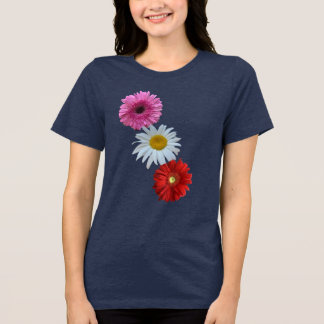 カラフルミックスフラワーデイジーTシャツ トライブレンドＴシャツ