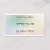 カラフルミニマエレガントモダンリストトレンディー 名刺 (裏面)