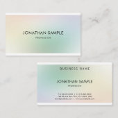 カラフルミニマエレガントモダンリストトレンディー 名刺 (正面/裏面)