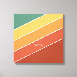 カラフルミニマルストライプス対角線名 キャンバスプリント