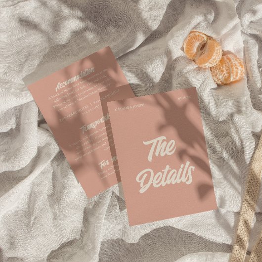 カラフルミニマルモダンおもしろい結婚詳細 エンクロージャーカード