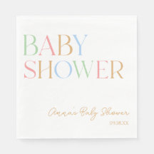 カラフルミニマルモダンミニマル赤ちゃんシャワー