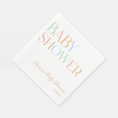 カラフルミニマルモダンミニマル赤ちゃんシャワー スタンダードランチョンナプキン (角)