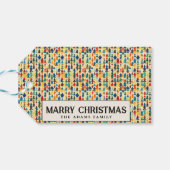 カラフルミニマル松カスタム木クリスマス ギフトタグ (裏面横)