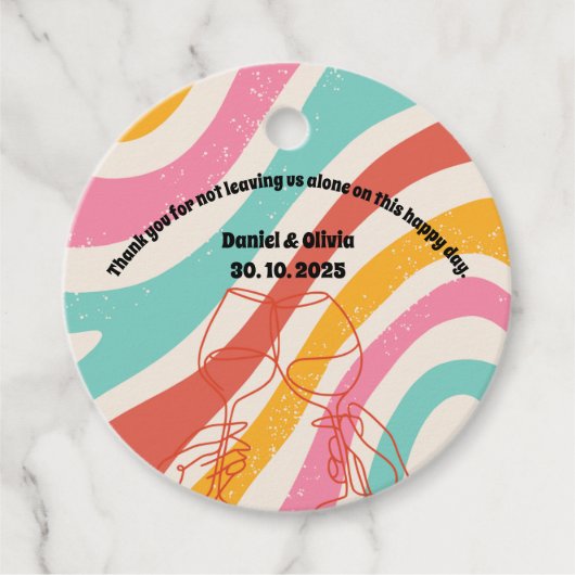 カラフルミニマ結婚リスト フェイバータグ (正面)