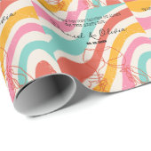 カラフルミニマ結婚リスト ラッピングペーパー (ロールコーナー)