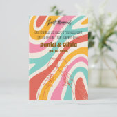 カラフルミニマ結婚リスト 出欠カード (スタンド正面)