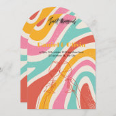 カラフルミニマ結婚リスト 招待状 (正面/裏面)