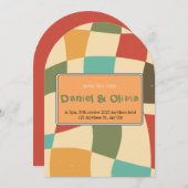 カラフルミニマ結婚リスト 招待状 (正面/裏面)