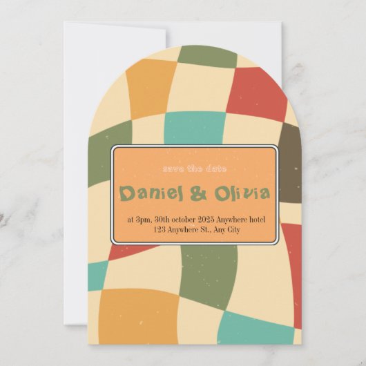 カラフルミニマ結婚リスト 招待状 (正面)