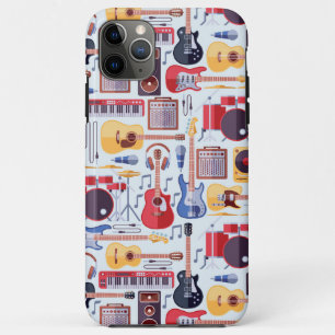 カラフルミュージカル楽器パターン(すべての電話) iPhone 11 PRO MAXケース
