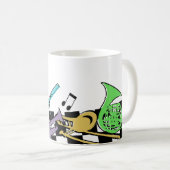 カラフルミュージカル楽器 コーヒーマグカップ (正面右)