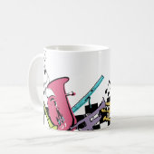 カラフルミュージカル楽器 コーヒーマグカップ (正面左)