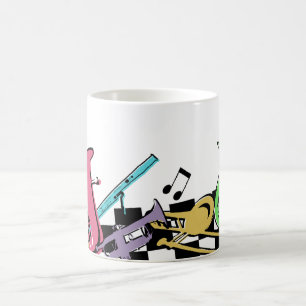 カラフルミュージカル楽器 コーヒーマグカップ