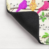 カラフルミュージカル鳥類マウスパッド春 マウスパッド (コーナー)