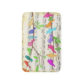 カラフルミュージカル鳥風呂マット バスマット (正面縦)