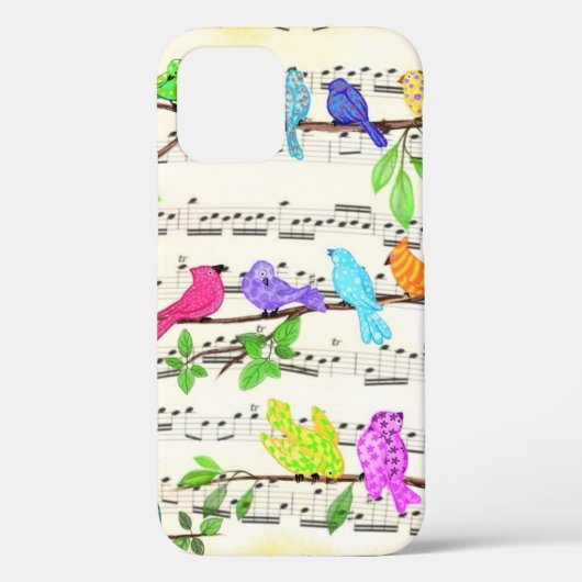カラフルミュージカル鳥iPhoneケース Case-Mate iPhoneケース (裏面)