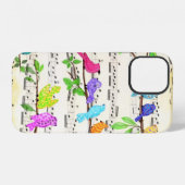 カラフルミュージカル鳥iPhoneケース iPhoneケース (裏面横)