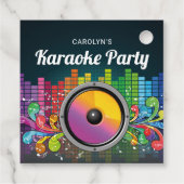 カラフルミュージック カラオケ バースデーパーティー フェイバータグ (裏面)