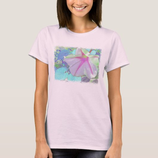 カラフルムーンフラワー長袖ティー Tシャツ (正面)