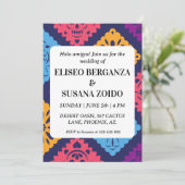 カラフルメキシコ結婚式招待状 招待状 (スタンド正面)