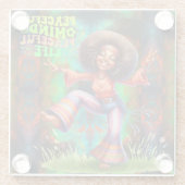 カラフルメヒッパイシック平和コースター ガラスコースター (裏面)