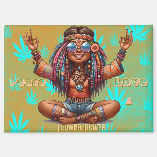 カラフルメヒッピーのシックなメアリー・ジェーン・マグネット マグネット (正面)