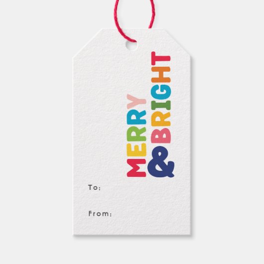 カラフルメリーと前後が明るい ギフトタグ (正面)