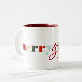 カラフルメリーと明るいクリスマス ツートーンマグカップ (正面左)