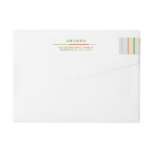 カラフルメリーの明るいおもしろい線のクリスマス ラップアラウンドラベル (裏面)