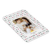 カラフルメリークリスマススクリプト写真の休日 マグネット (右側)