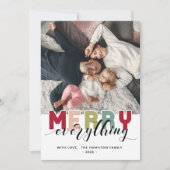 カラフルメリーホリデーフォトカード 招待状 (正面)