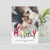 カラフルメリーホリデーフォトカード 招待状 (スタンド正面)