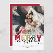 カラフルメリーホリデーフォトカード