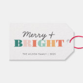 カラフルメリー明るい ギフトタグ (正面(横))