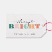 カラフルメリー明るい ギフトタグ (正面(横))