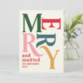 カラフルメリー結婚したヴィンテージ 案内状 (スタンド正面)