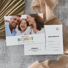 カラフルメリーBright Christmas Landscape Photo シーズンポストカード