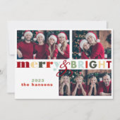 カラフルメリーBright Christmas Photo Card 招待状 (正面)