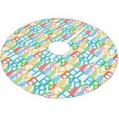 カラフルメリーBright Christmas Tree Skirt ブラッシュドポリエステルツリースカート (アングル)