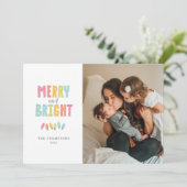 カラフルメリーBright Photo独身の Christmas シーズンカード (スタンド正面)
