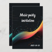カラフルメロディー 招待状 (正面/裏面)