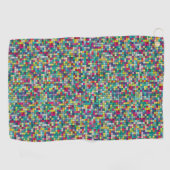 カラフルモザイク模様 ゴルフタオル (横)