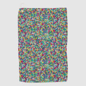 カラフルモザイク模様 ゴルフタオル (正面)