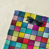 カラフルモザイク模様 ビーチタオル (インサイチュ)