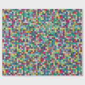 カラフルモザイク模様 ラッピングペーパー (フラット)