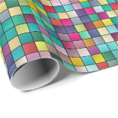 カラフルモザイク模様 ラッピングペーパー (ロールコーナー)