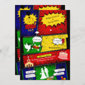 カラフルモダンおもしろいレトロ結婚漫画の話 (正面/裏面)