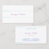 カラフルモダンかわいらし文字シンプル 名刺 (正面/裏面)